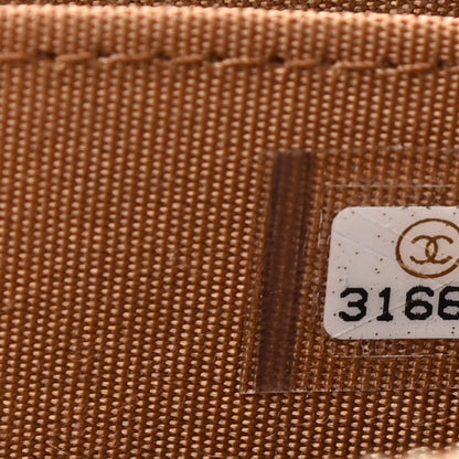 Chanel Lambskin Quilted Chanel 19 Zip Around Coin Purse Wallet Brown 7 of 8