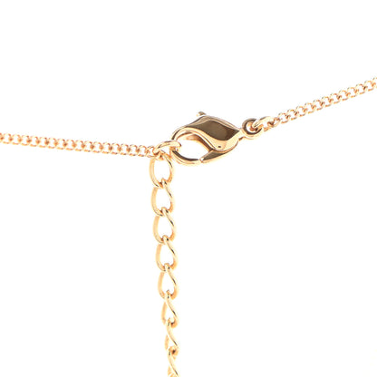 Christian Dior Crystal Heart Pendant Necklace Gold 4 of 5