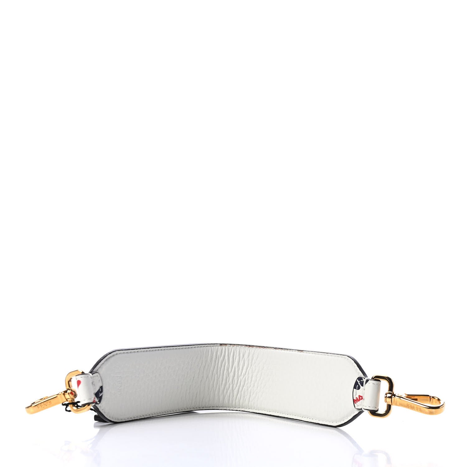 Fendi X FILA Calfskin Mania Mini Strap You White 2 of 2