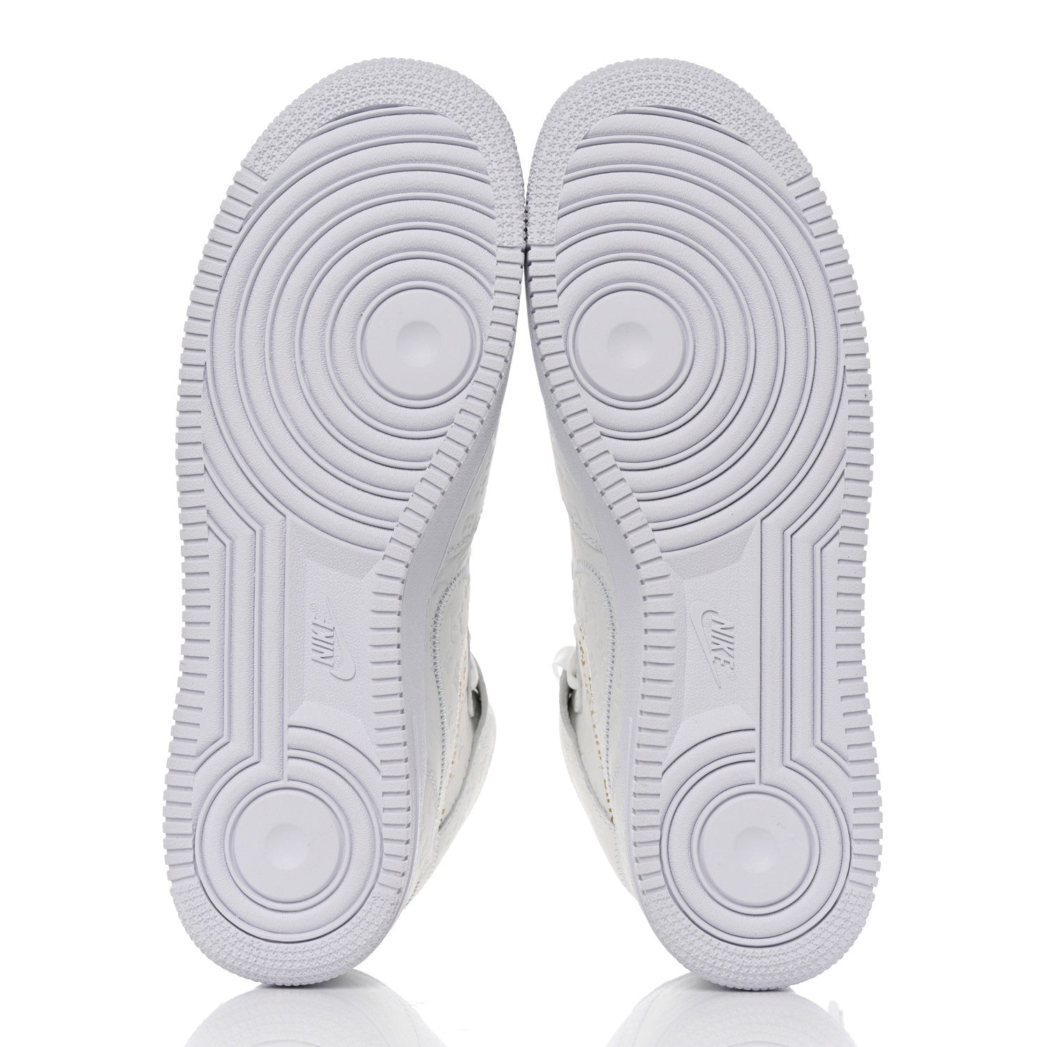 Louis Vuitton X NIKE AIR FORCE 1 Calfskin Monogram Mens Mid Sneakers 11 White 5 of 11