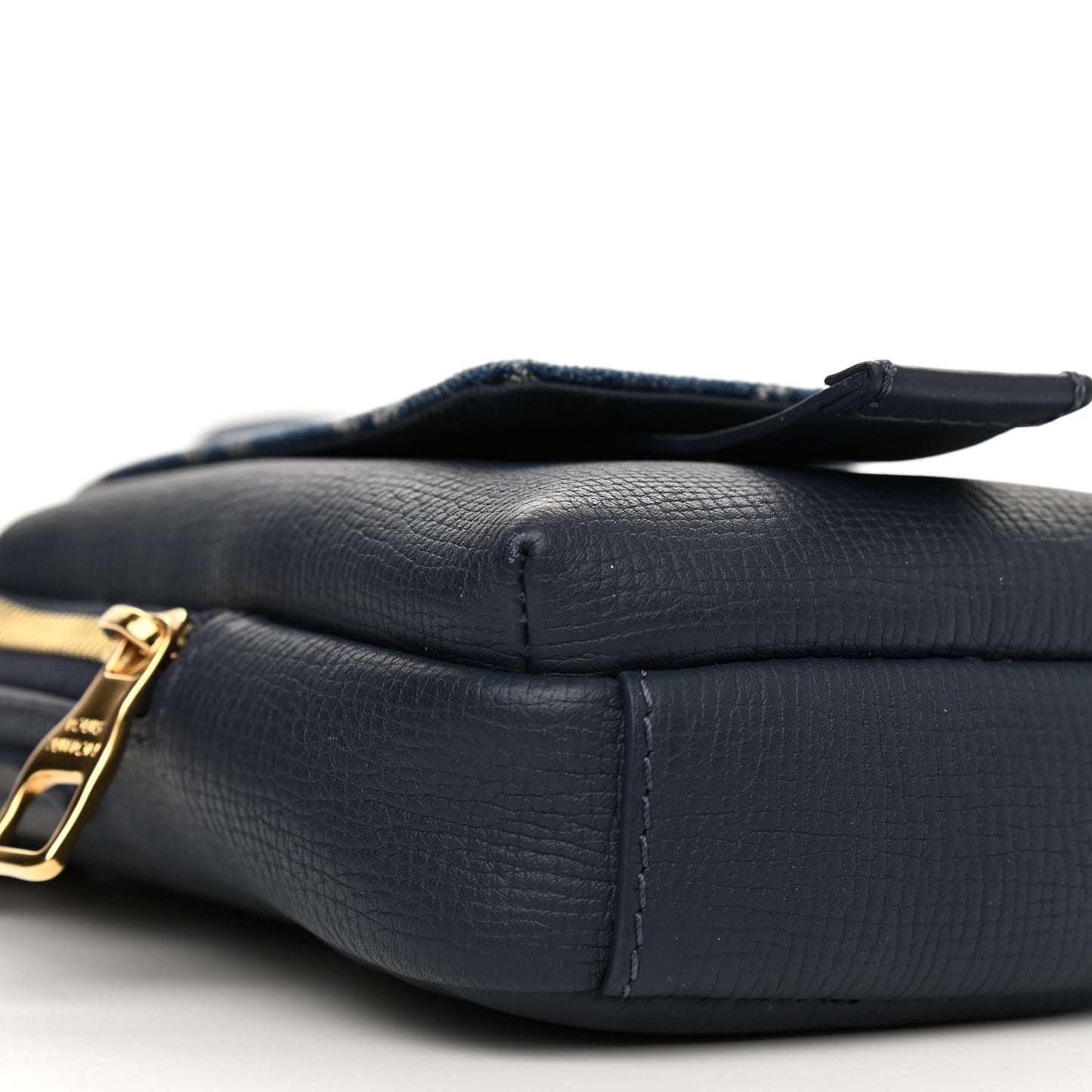 X NIGO Denim Monogram Flat Double Phone Pouch