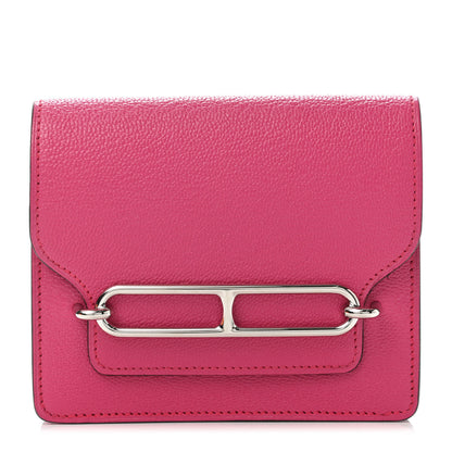 Hermes Chevre Mysore Roulis Slim Wallet Rose Shocking 1 of 4