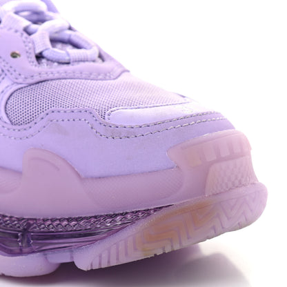 Balenciaga Fabric Mesh Clear Sole Womens Triple S Sneakers 37 Light Lilac White 13 of 14