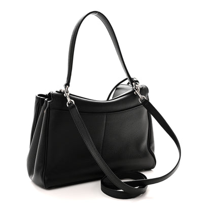 Balenciaga Grained Calfskin Small Rodeo Top Handle Handbag Black 3 of 9