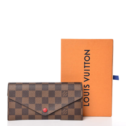 Louis Vuitton Damier Ebene Josephine Wallet Red 10 of 10