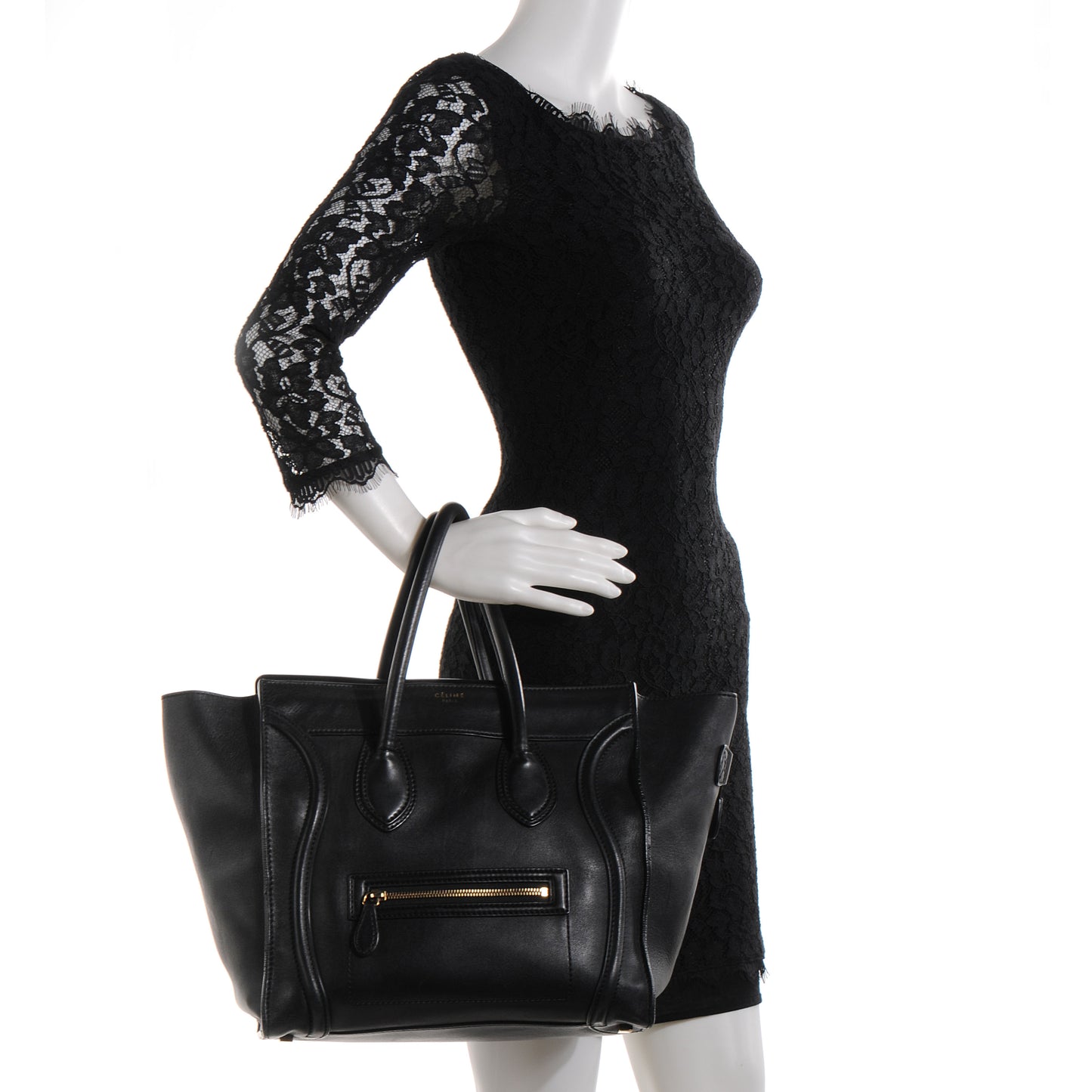 Smooth Calfskin Mini Luggage Black