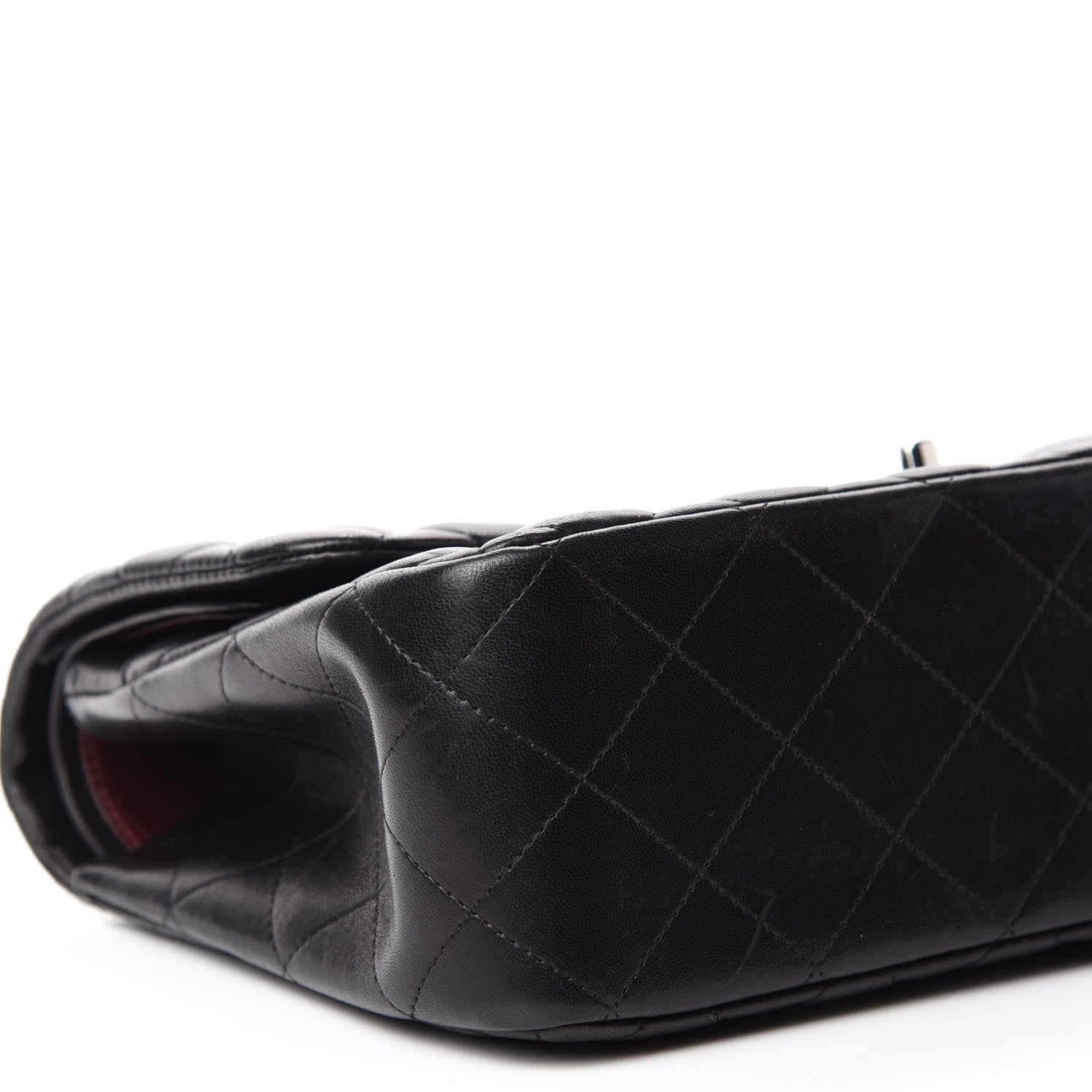 Chanel Lambskin Quilted Jumbo Double Flap Black 6 of 12