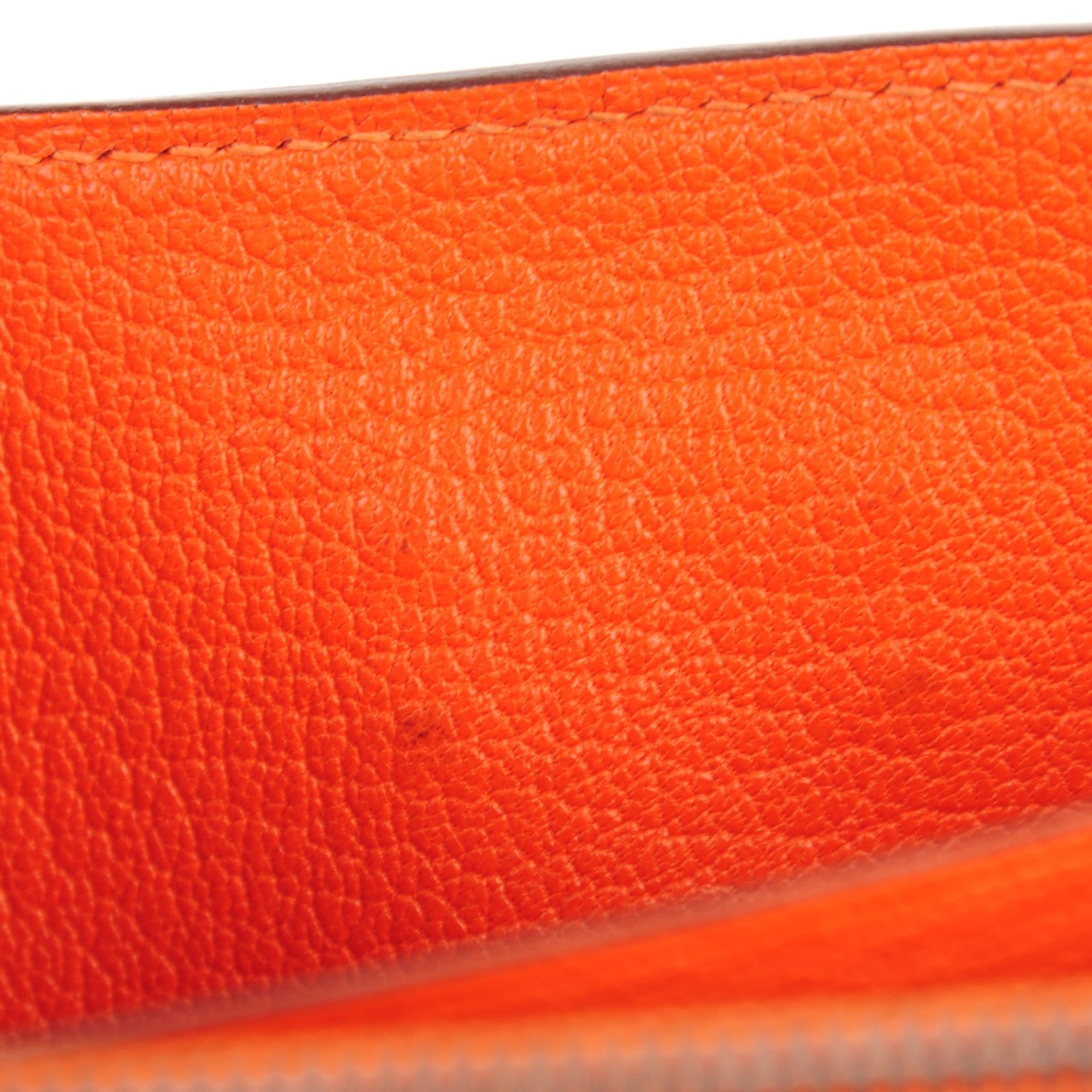 Hermes Chevre Mysore Kelly Longue Wallet Feu 7 of 17