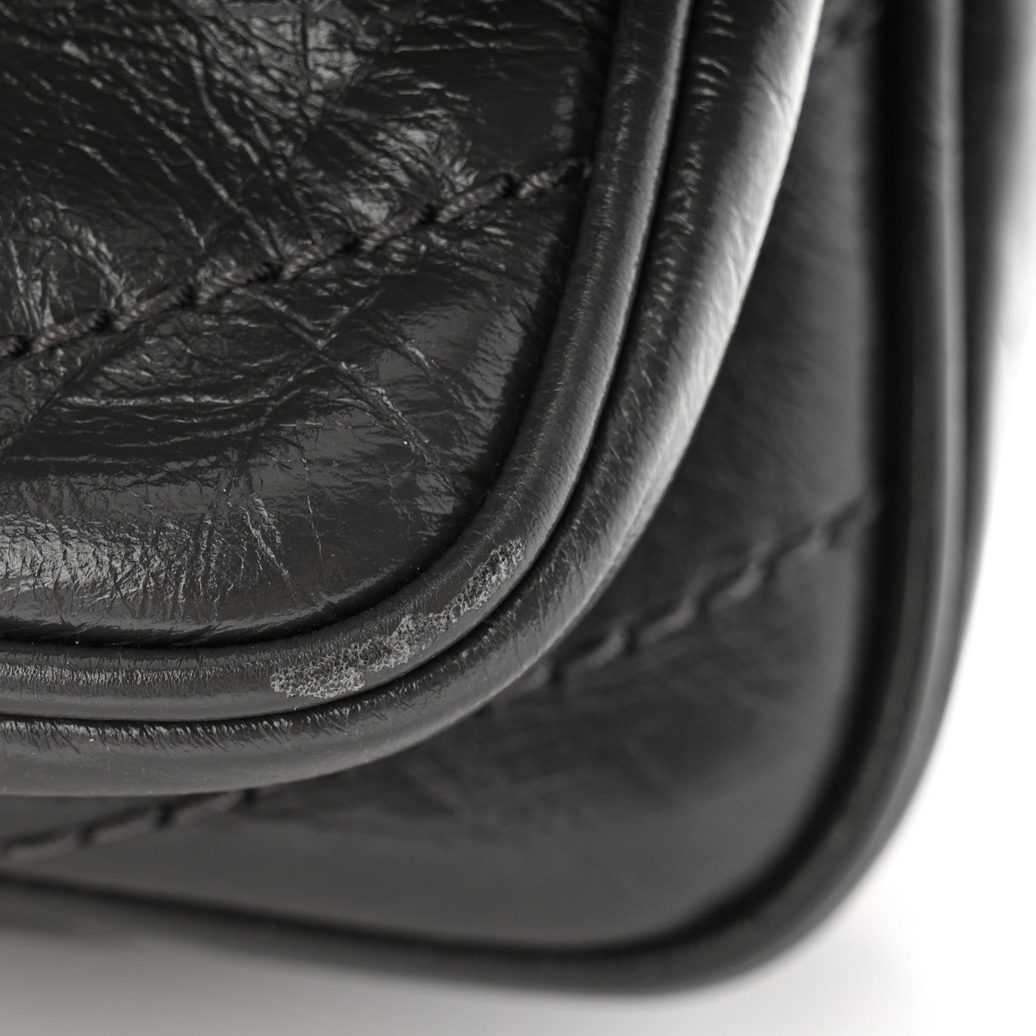 Saint Laurent Crinkled Calfskin Matelasse Monogram Baby Niki Chain Satchel Storm 13 of 13