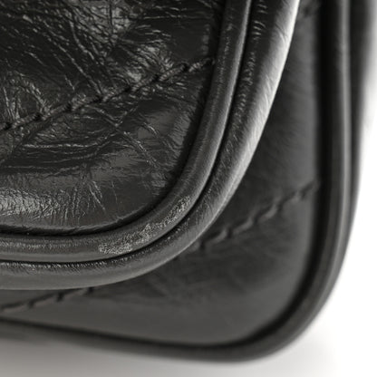 Saint Laurent Crinkled Calfskin Matelasse Monogram Baby Niki Chain Satchel Storm 13 of 13
