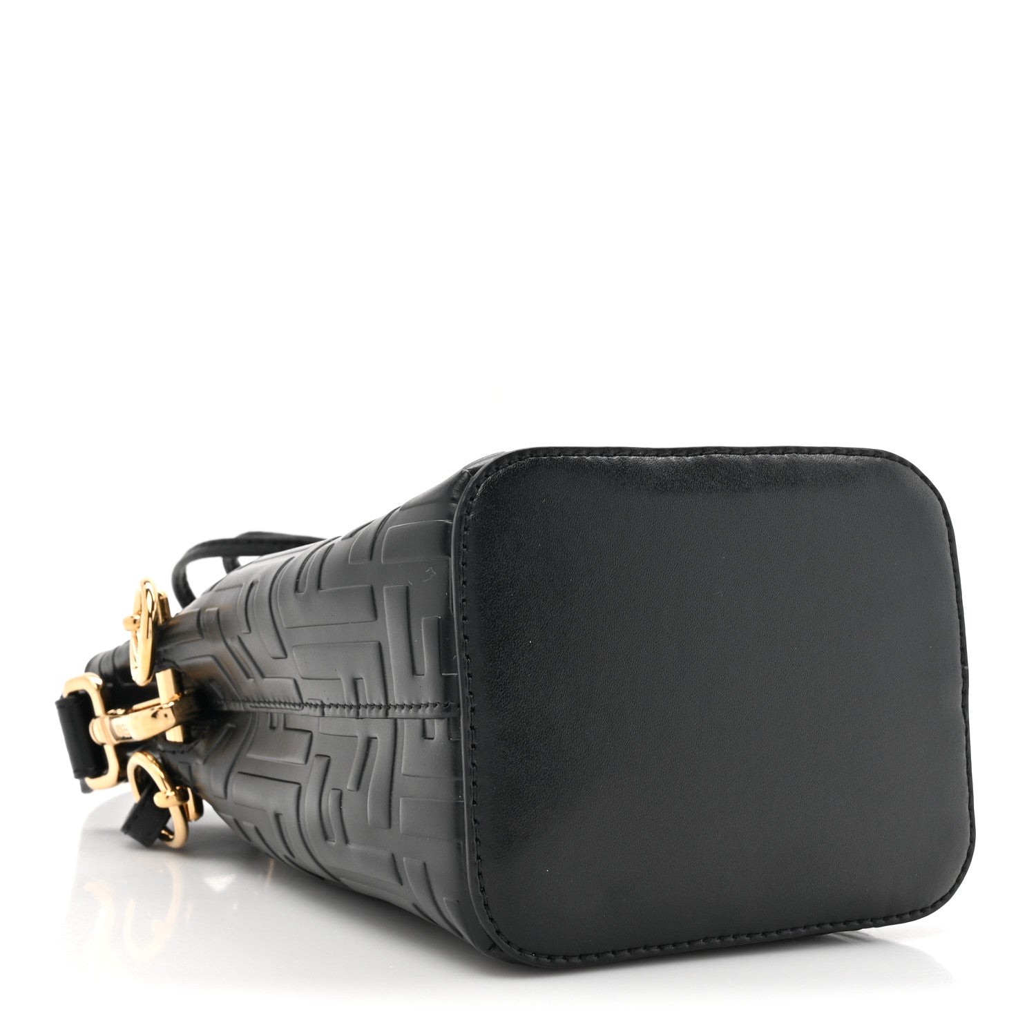 Fendi Vitello Liberty F is Fendi FF 1974 Embossed Mini Mon Tresor Bucket Bag Black 4 of 12