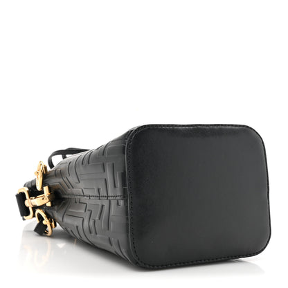 Fendi Vitello Liberty F is Fendi FF 1974 Embossed Mini Mon Tresor Bucket Bag Black 4 of 12