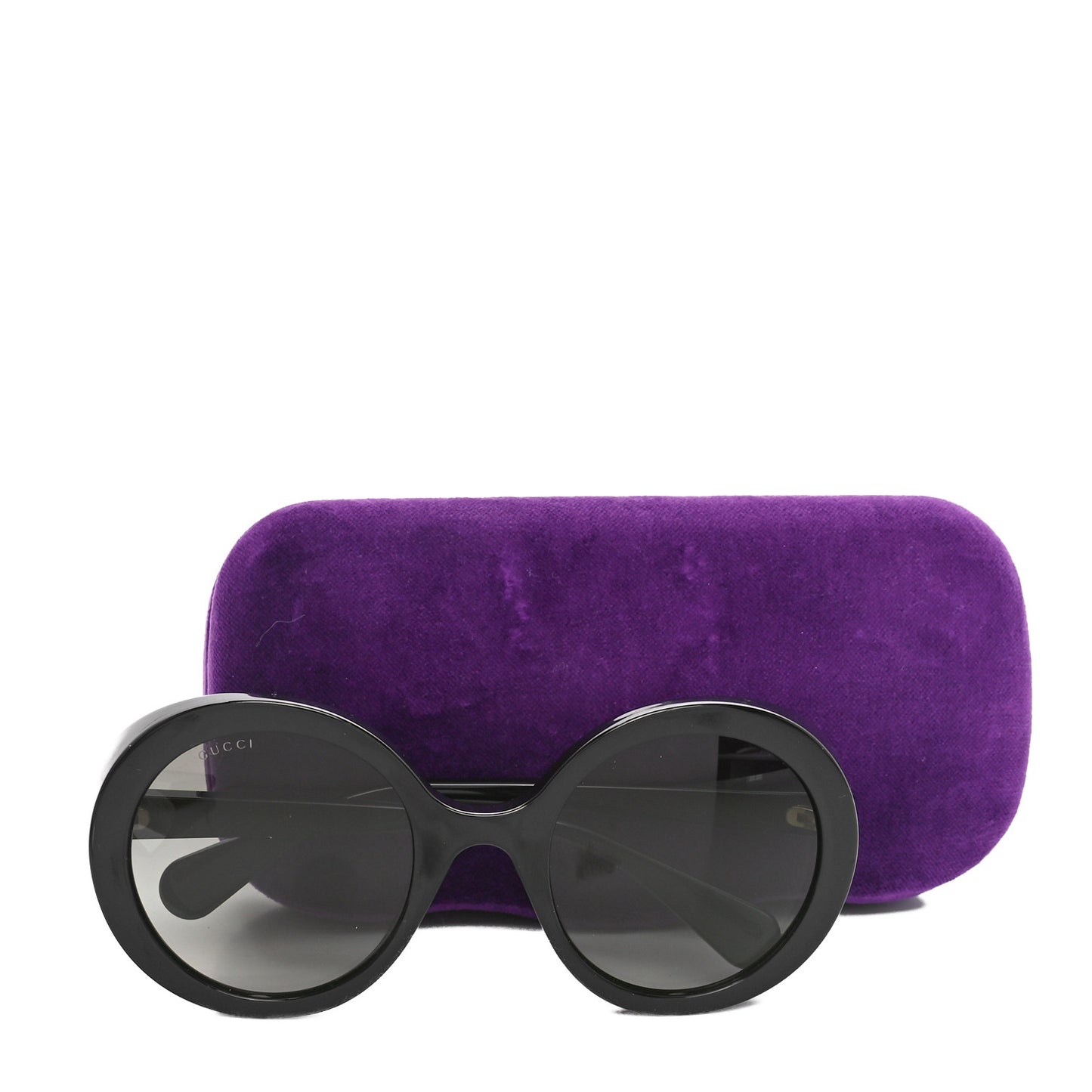 Acetate Round GG Sunglasses GG0367S Black