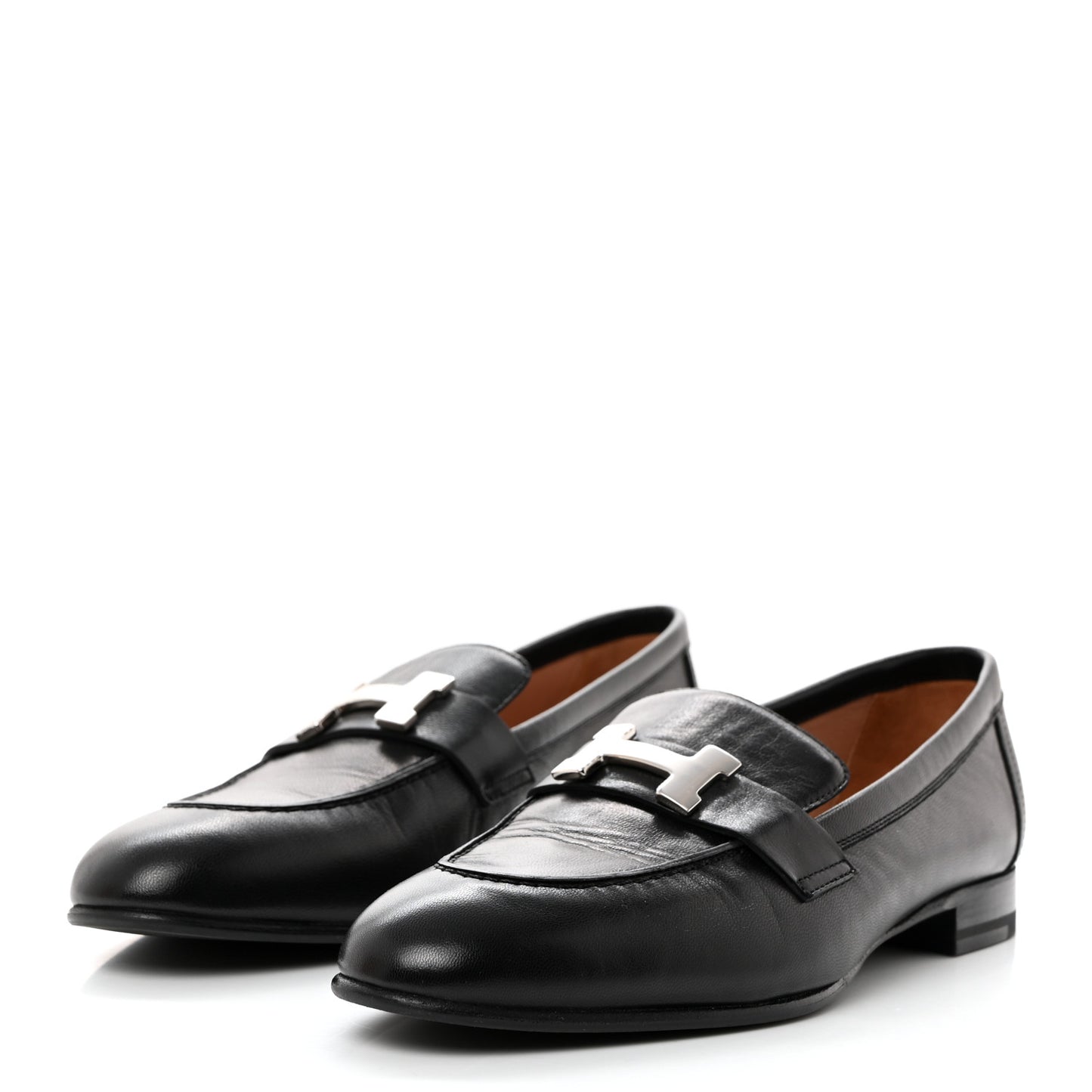 Goatskin Womens Paris Loafers 36 Black