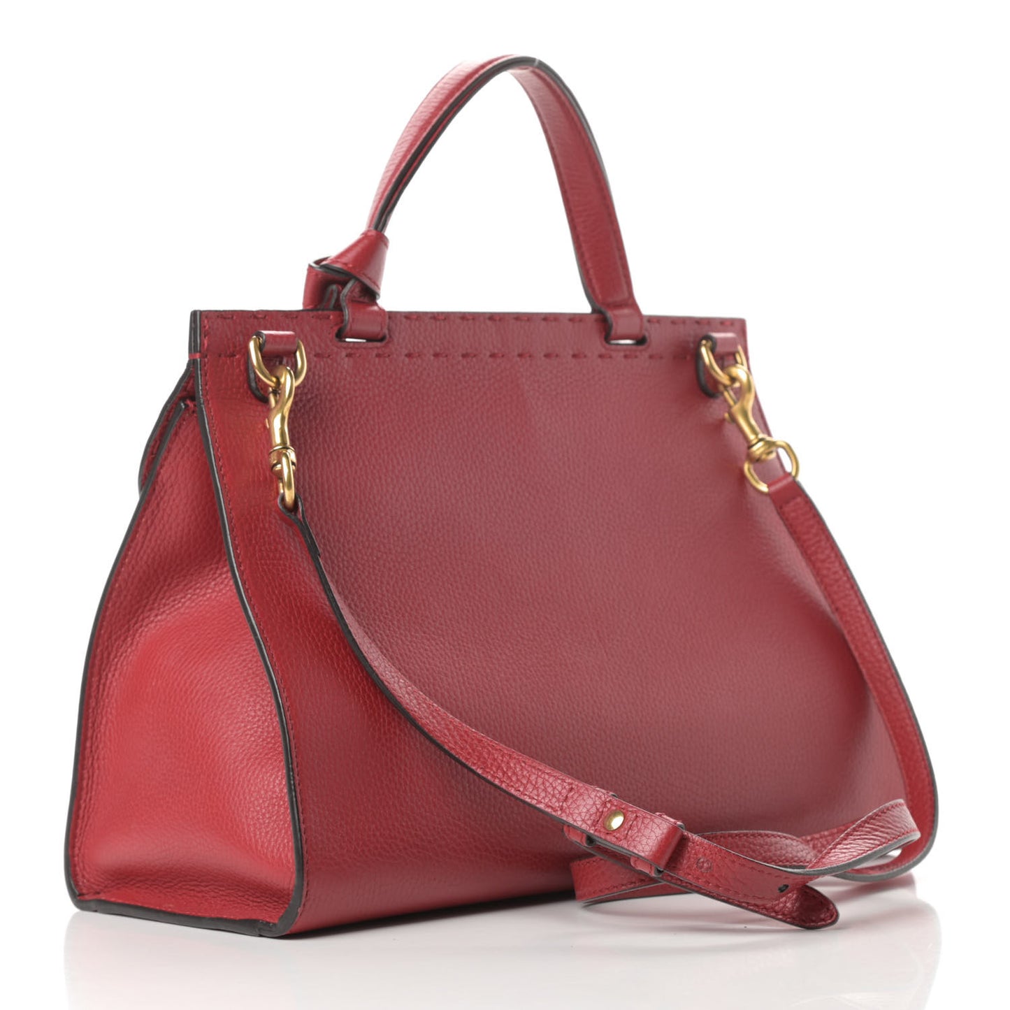 Calfskin Small GG Marmont Top Handle Bag Vulcanic Red