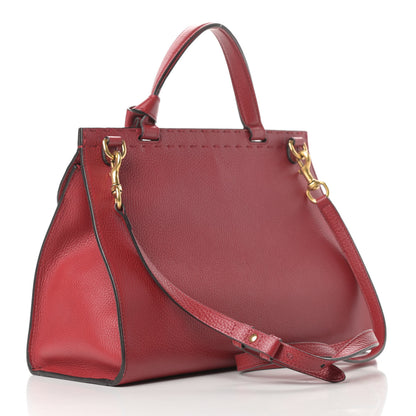 Gucci Calfskin Small GG Marmont Top Handle Bag Vulcanic Red 3 of 16