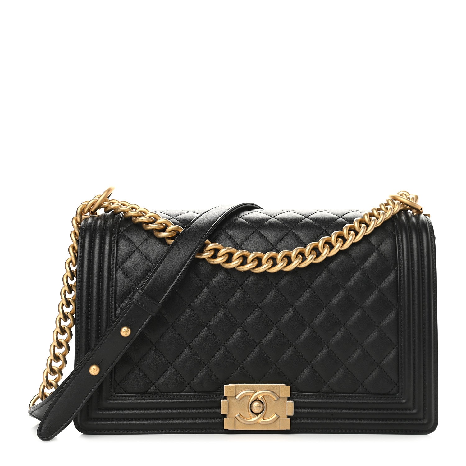 Chanel Calfskin Quilted New Medium Boy Flap Black 1 of 9