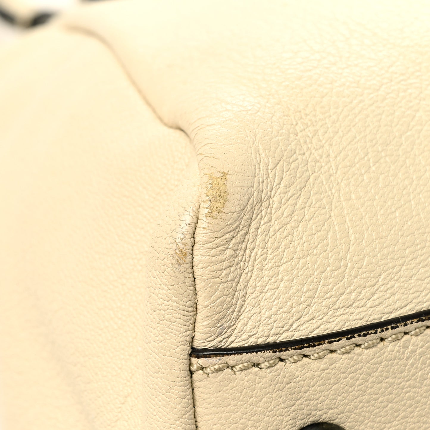 Goatskin Elaphe Medium Peekaboo Iconic Satchel Latte Natural