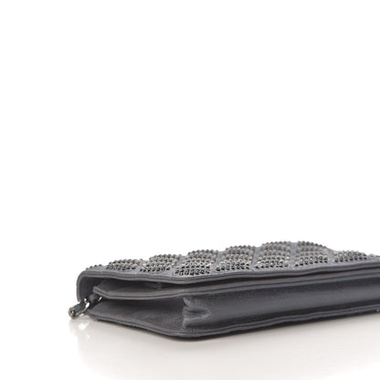 Chanel Crystal Quilted Wallet On Chain WOC Blue 11 of 13