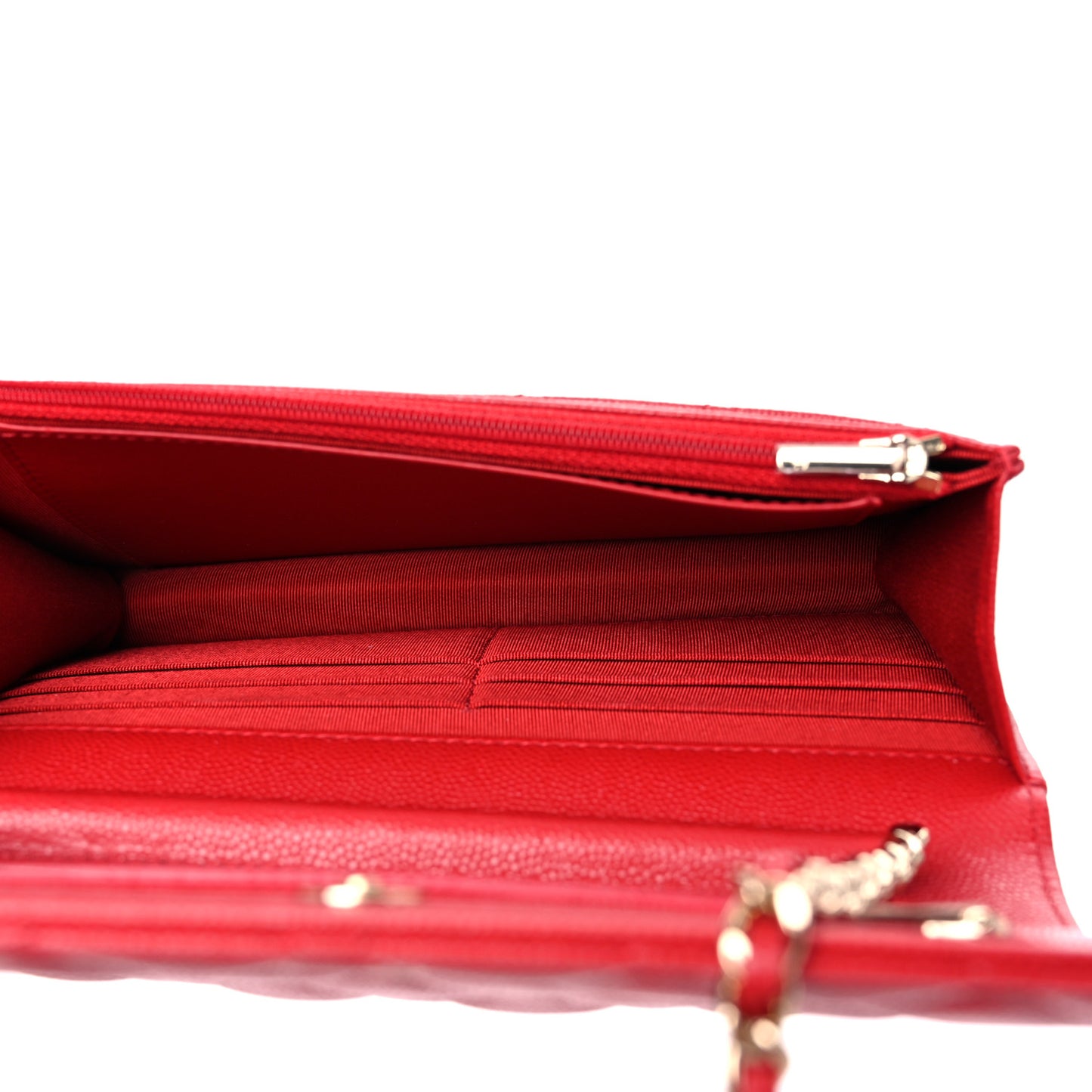 Caviar Quilted Wallet On Chain WOC Red