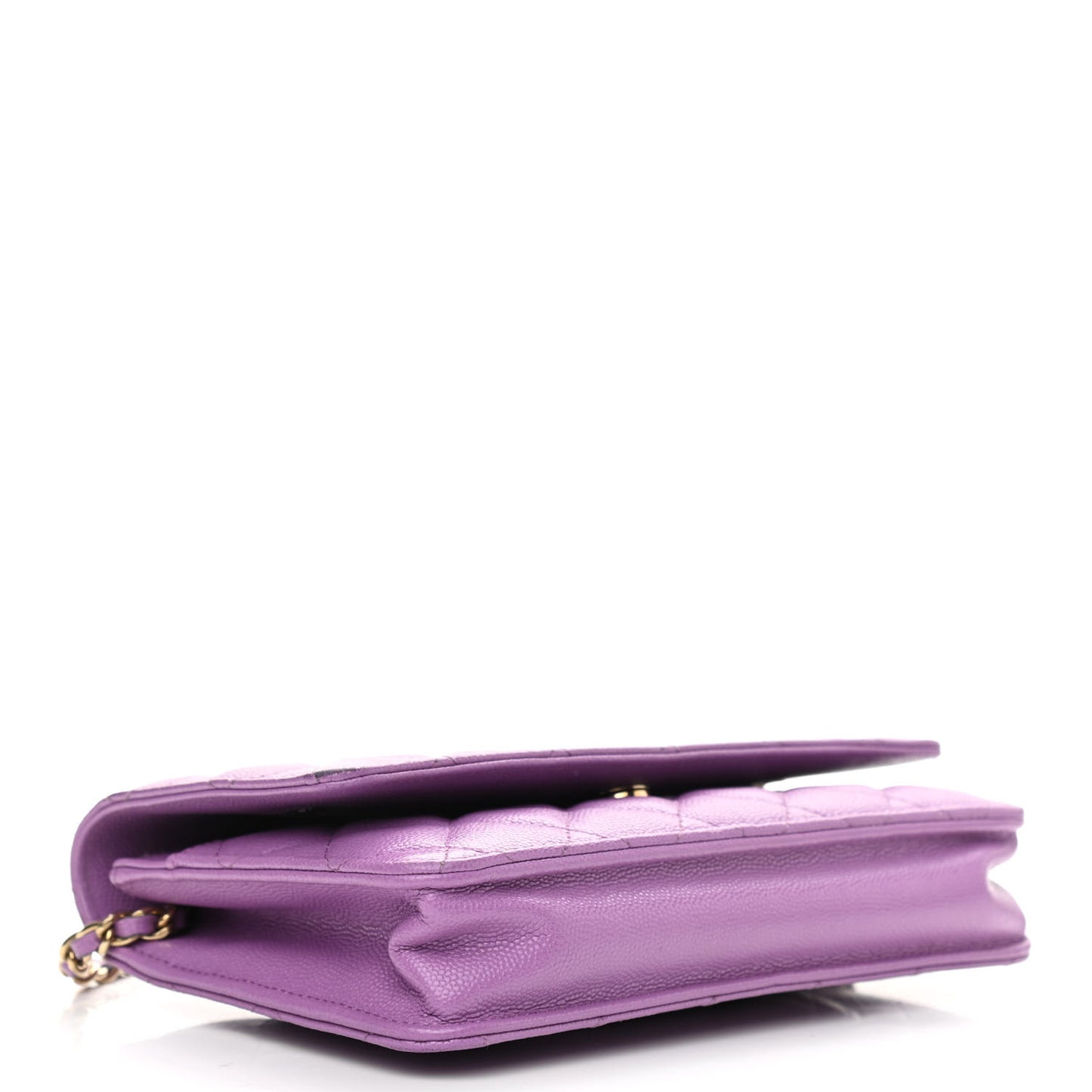 Caviar Quilted Wallet On Chain WOC Purple