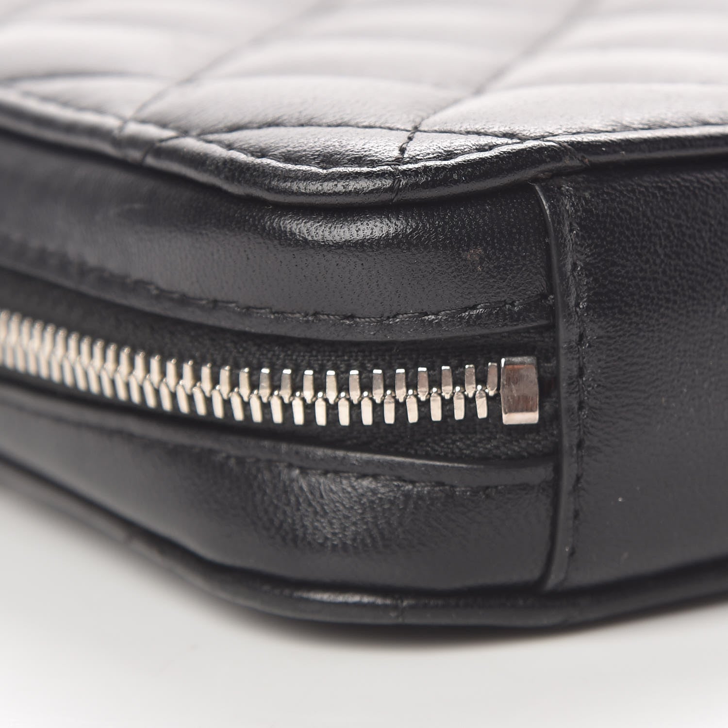 Chanel Lambskin Quilted Zip Phone Case Black 9 of 10