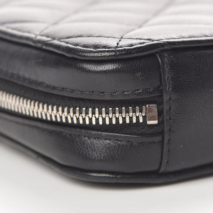 Chanel Lambskin Quilted Zip Phone Case Black 9 of 10