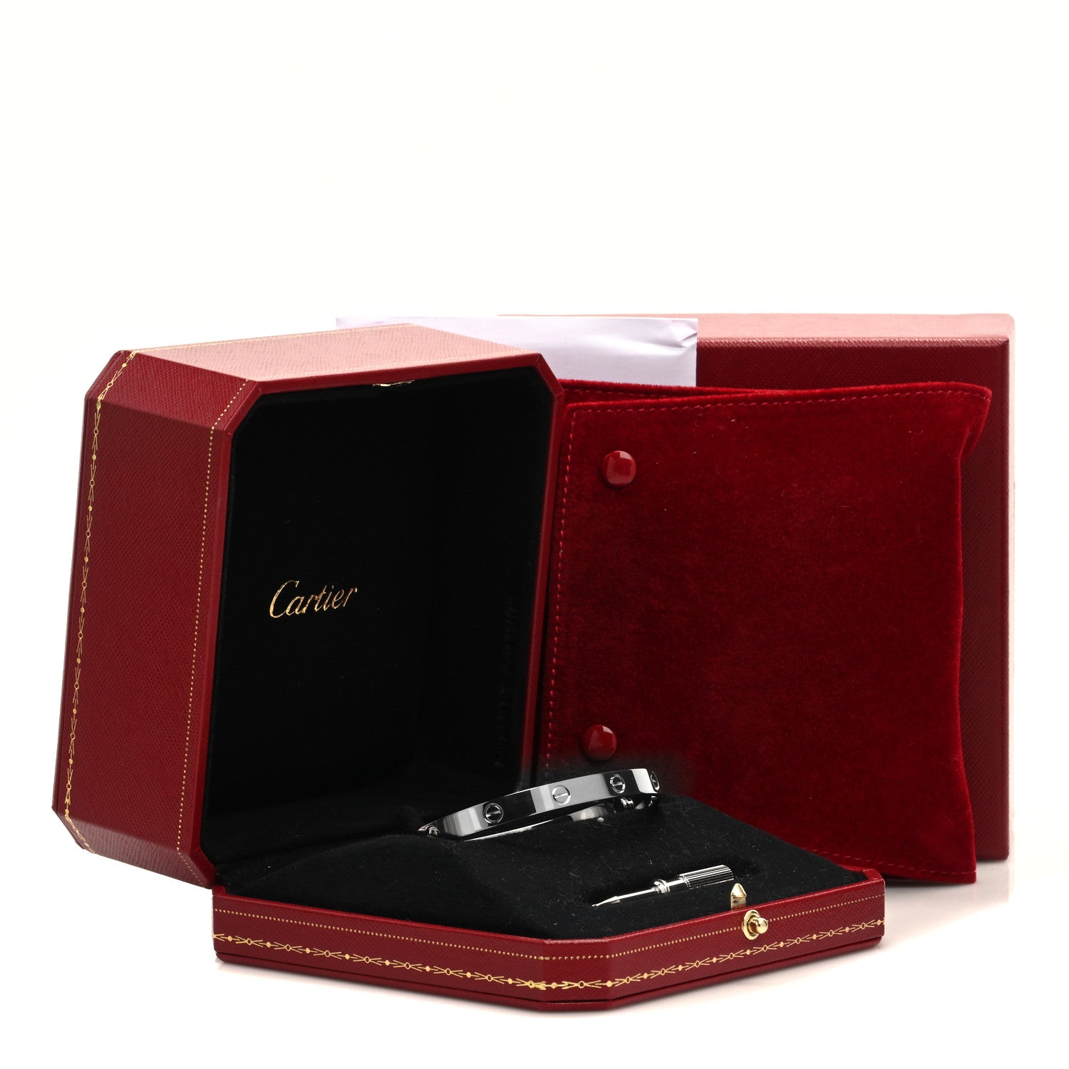 Cartier 18K White Gold LOVE Bracelet 19 6 of 6