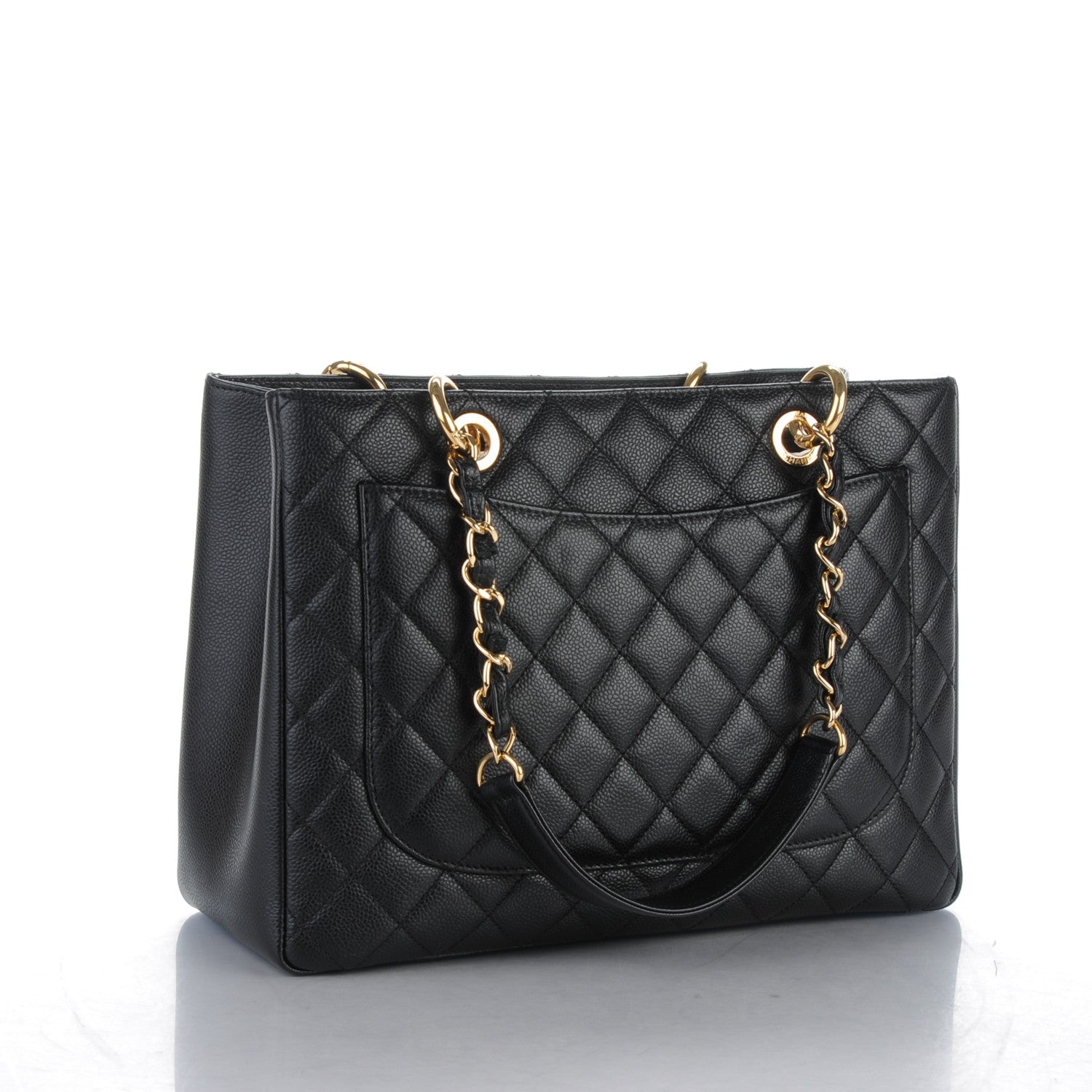 Chanel Caviar Quilted Grand Shopping Tote GST Black 3 of 7