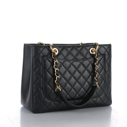 Chanel Caviar Quilted Grand Shopping Tote GST Black 3 of 7