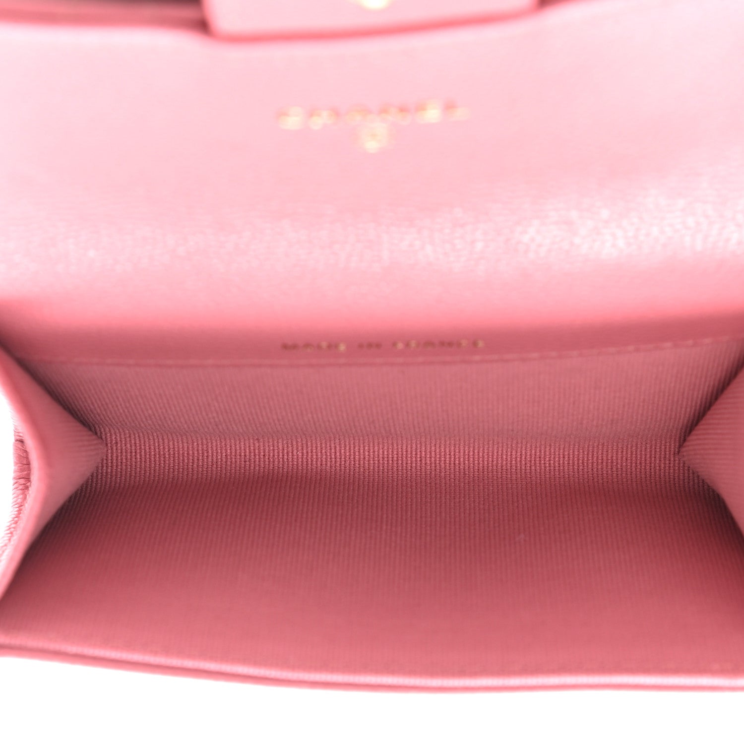 Chanel Caviar Quilted Flap Card Holder Wallet Pink 5 of 9
