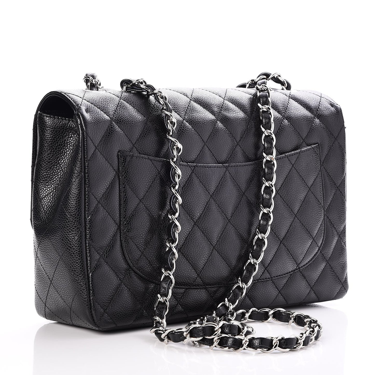 Caviar Quilted Jumbo Single Flap Black