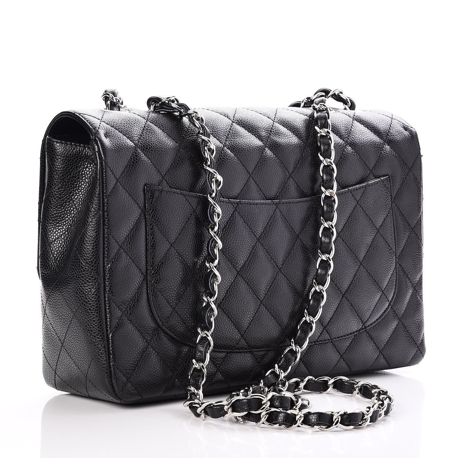 Chanel Caviar Quilted Jumbo Single Flap Black 4 of 9