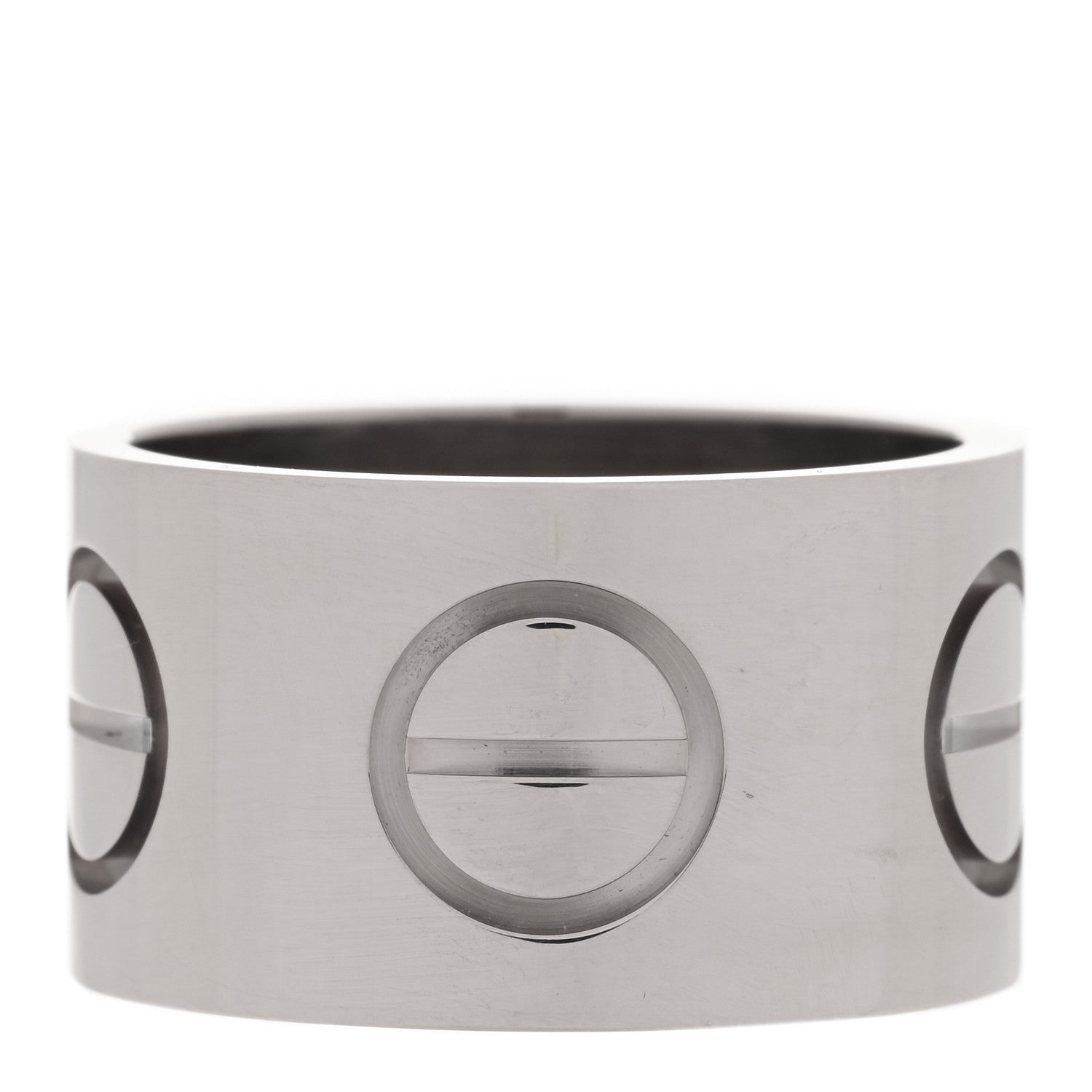 Cartier 18K White Gold 11mm LOVE Ring 52 6 1 of 5