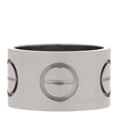 Cartier 18K White Gold 11mm LOVE Ring 52 6 1 of 5