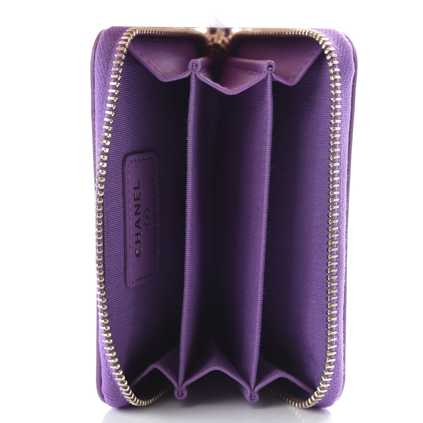 Caviar Quilted Filigree Coin Purse Purple