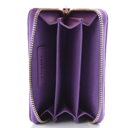Chanel Caviar Quilted Filigree Coin Purse Purple 5 of 8
