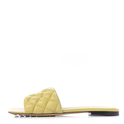 Bottega Veneta Nappa Matelasse Padded Flat Sandals 38.5 Pear 1 of 8