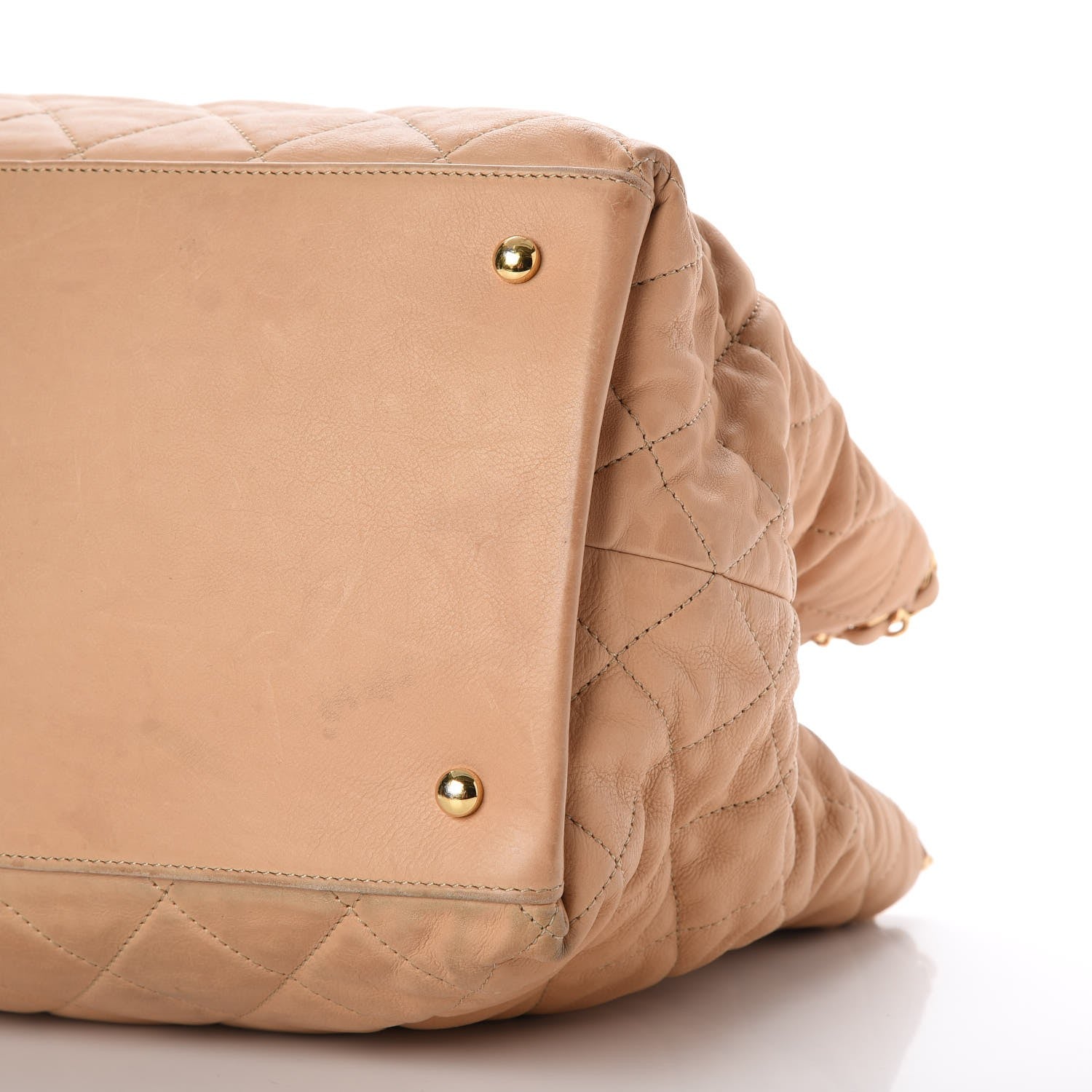 Chanel Calfskin Quilted Small Chain Me Tote Light Beige 15 of 15