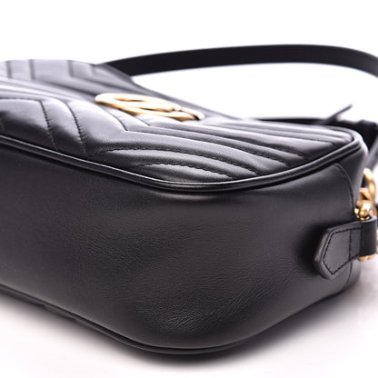 Gucci Calfskin Matelasse Small GG Marmont Chain Shoulder Bag Black 10 of 10