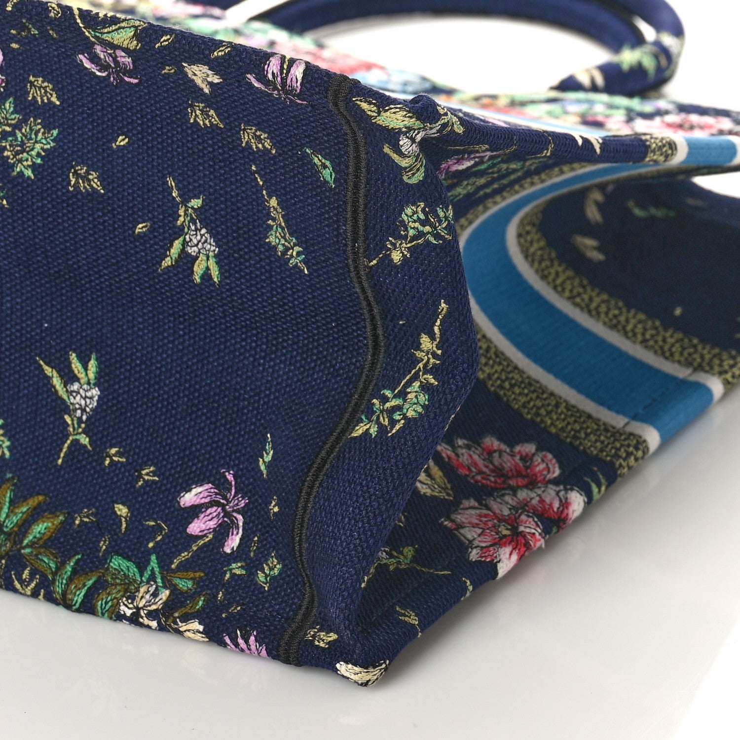 Christian Dior Canvas Embroidered Large D-Constellation Book Tote Blue Multicolor 9 of 9