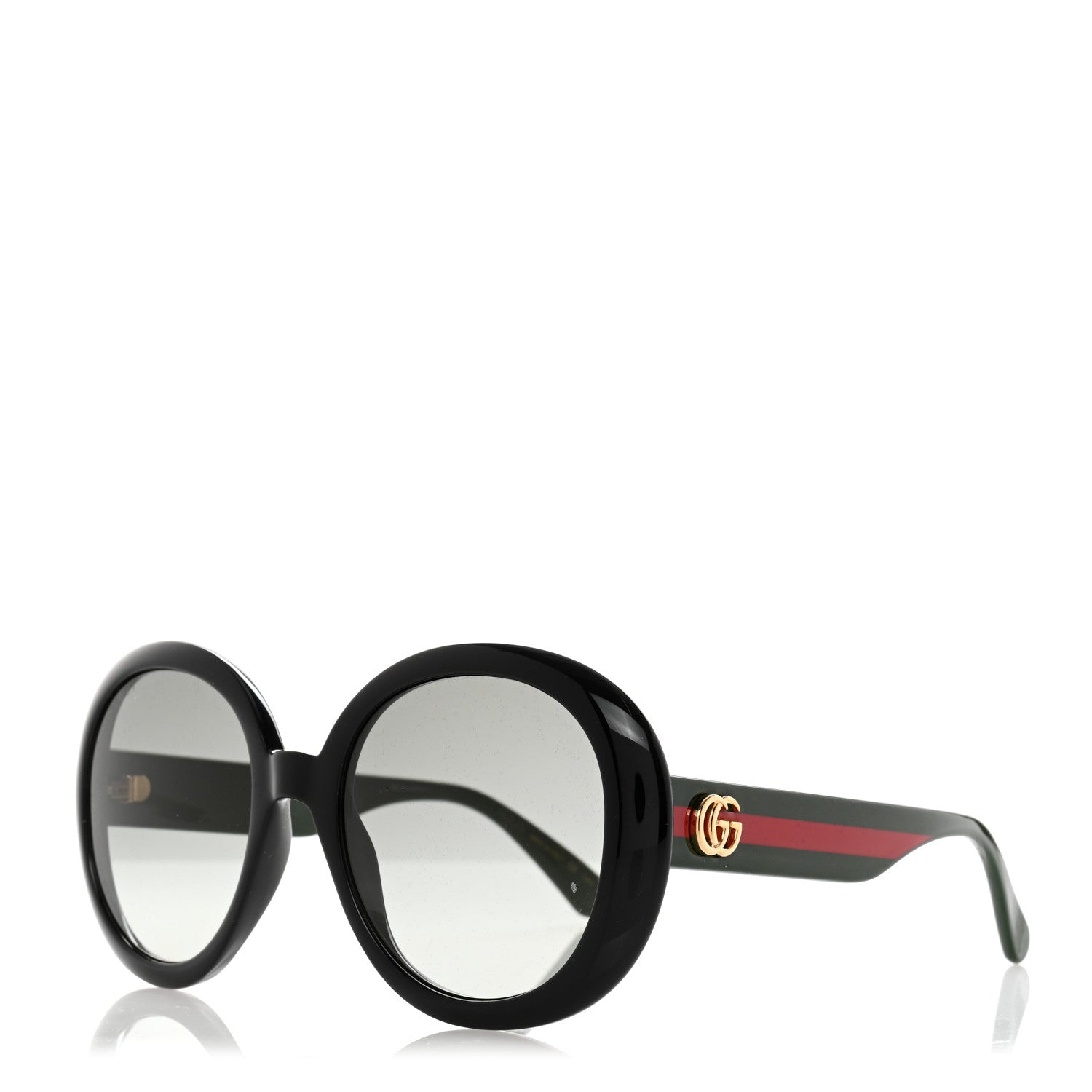 Gucci Round Eye GG Web Sunglasses GG0712S Black 1 of 8
