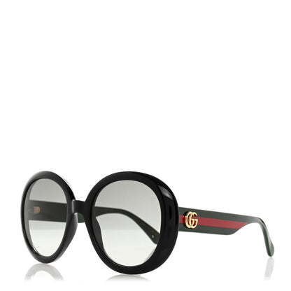 Gucci Round Eye GG Web Sunglasses GG0712S Black 1 of 8
