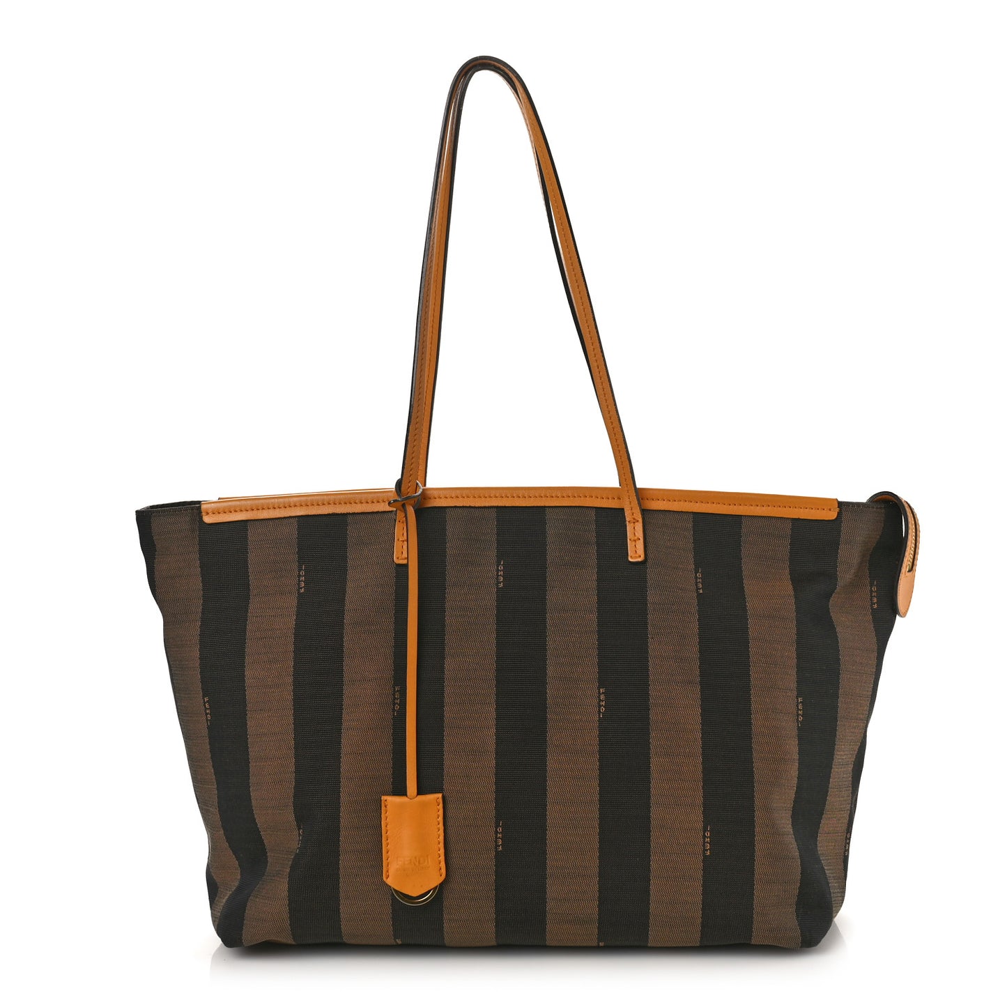 Pequin Vitello Medium Roll Tote Tobacco Yellow