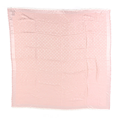 Louis Vuitton Silk Wool Monogram Denim Shawl Rose 1 of 3