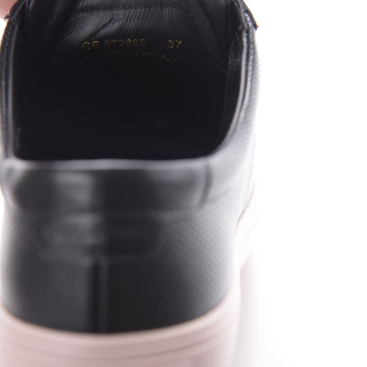Saint Laurent Calfskin Perforated Womens Andy Low Top Sneakers 37 Black Pink 10 of 10