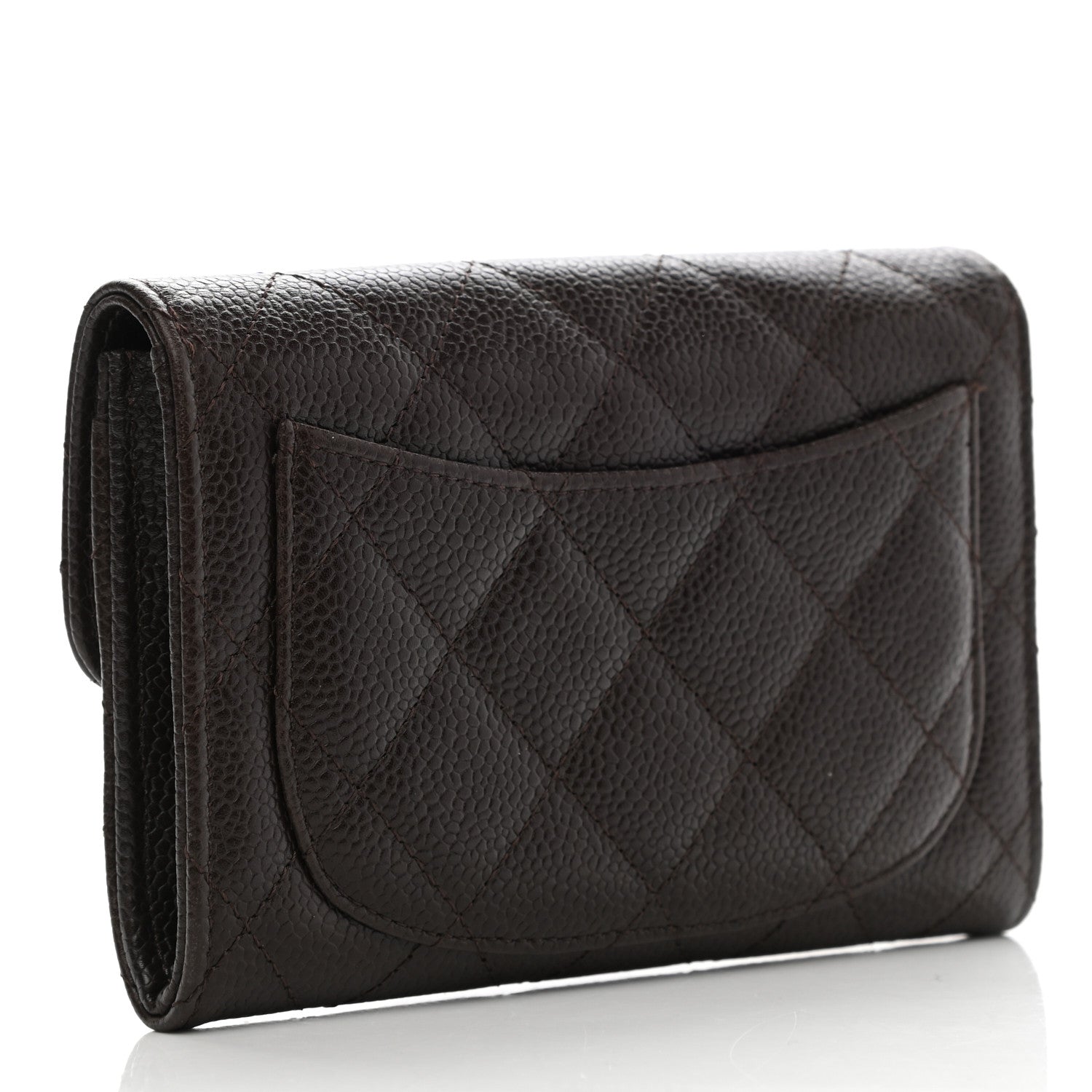 Chanel Caviar Quilted Small Flap Wallet Brown 3 of 8