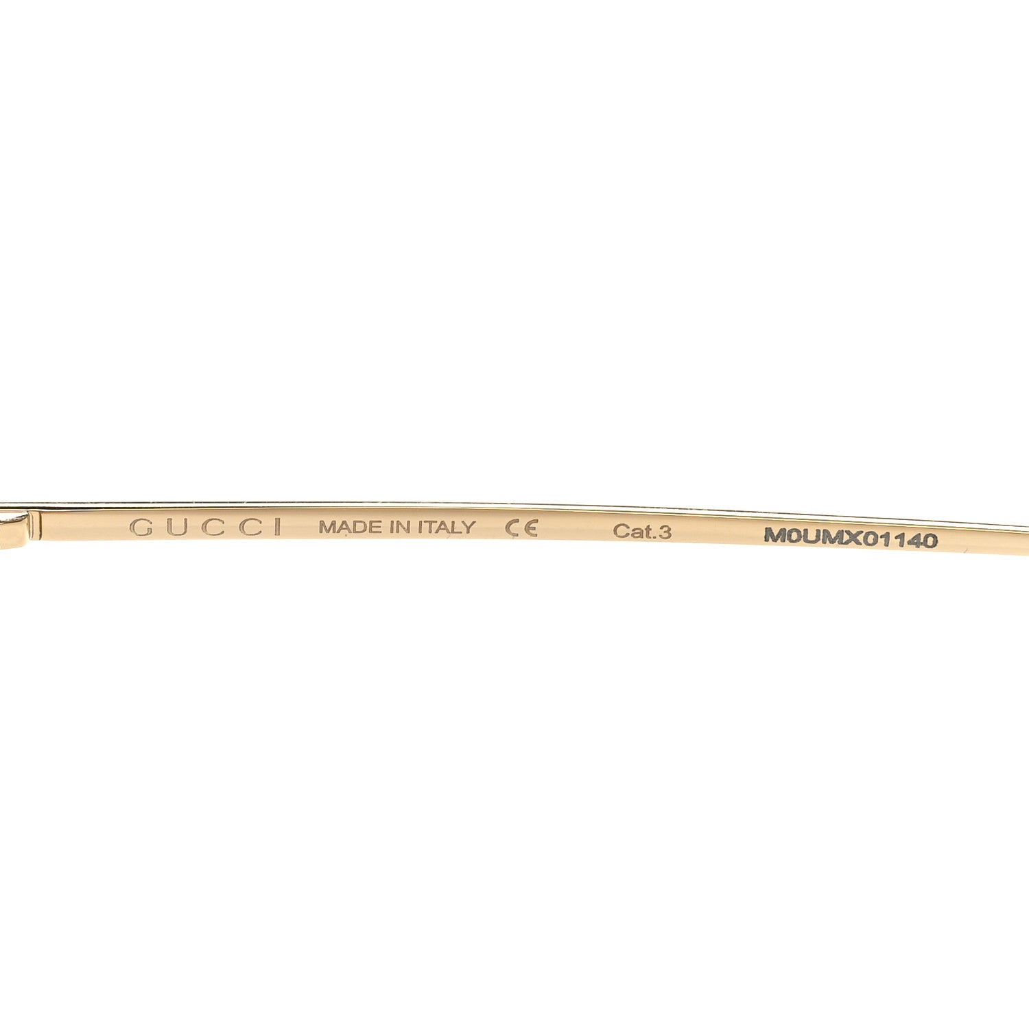 Gucci Square Frame GG0437SA Sunglasses Gold 5 of 7