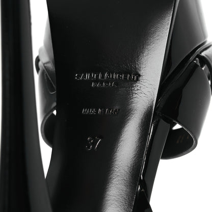 Saint Laurent Patent Tribute 105 Platform Sandals 37 Black 8 of 14