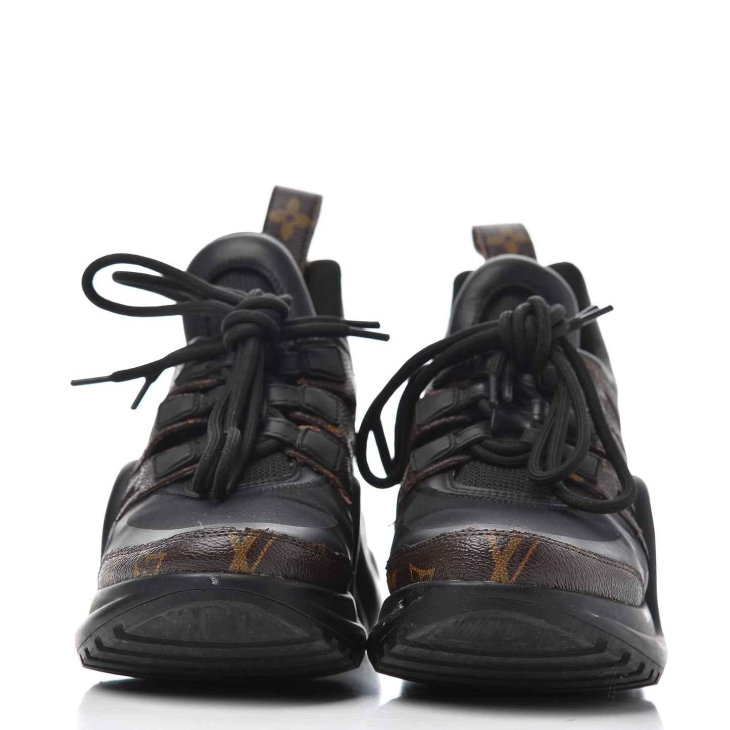 Calfskin Patent Monogram LV Archlight Sneakers 36 Black